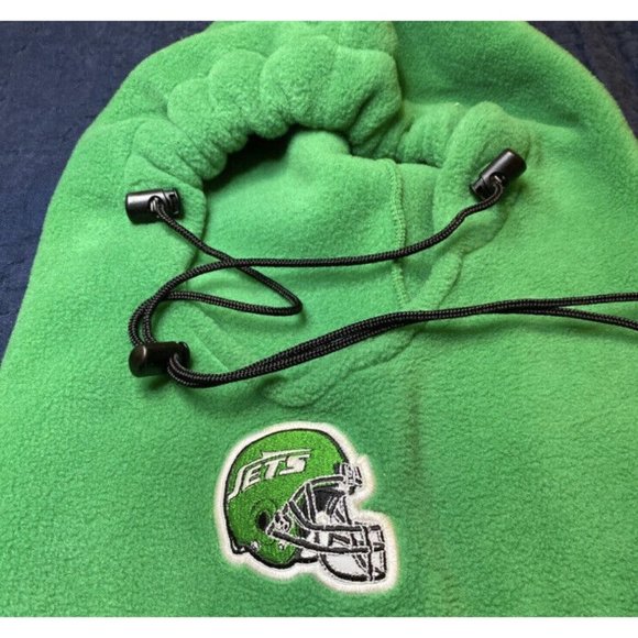 Jets NY NFL Head Sokz by Gotta Go Hood Hat Polartec Fleece Neck Cover Green - Picture 2 of 4